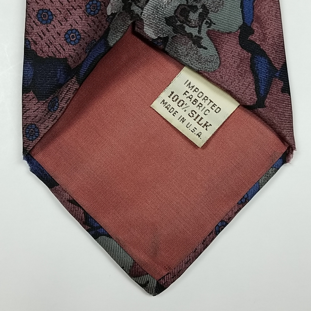 Yves Saint Laurent vintage floral silk tie - Picture 7 of 7